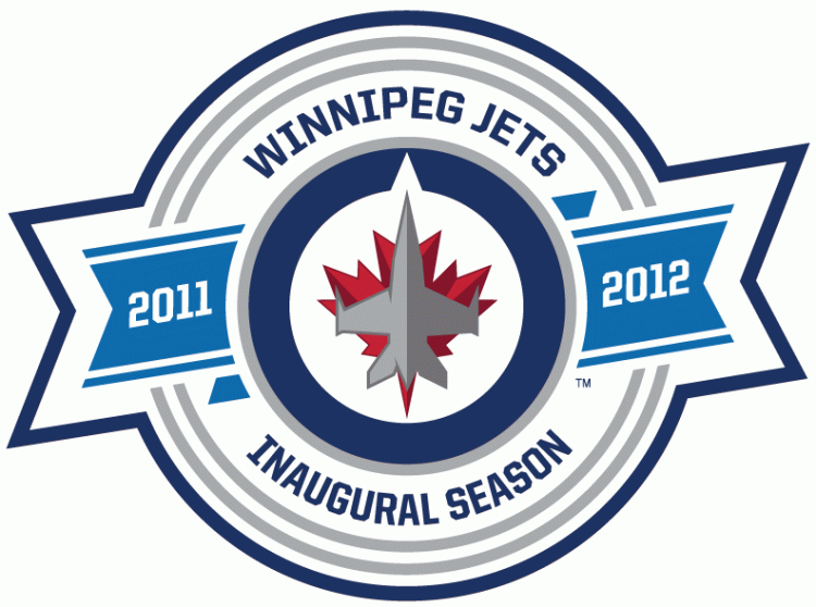 Winnipeg Jets 2011 12 Anniversary Logo iron on paper